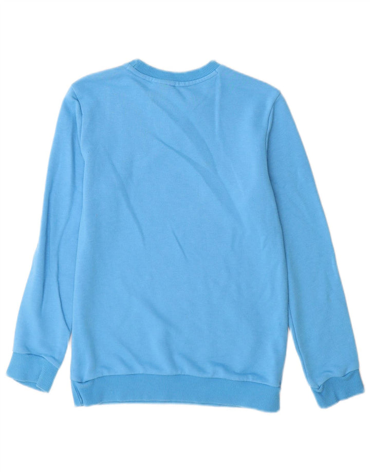 Adidas meninos moletom gráfico jumper 11-12 anos azul algodão