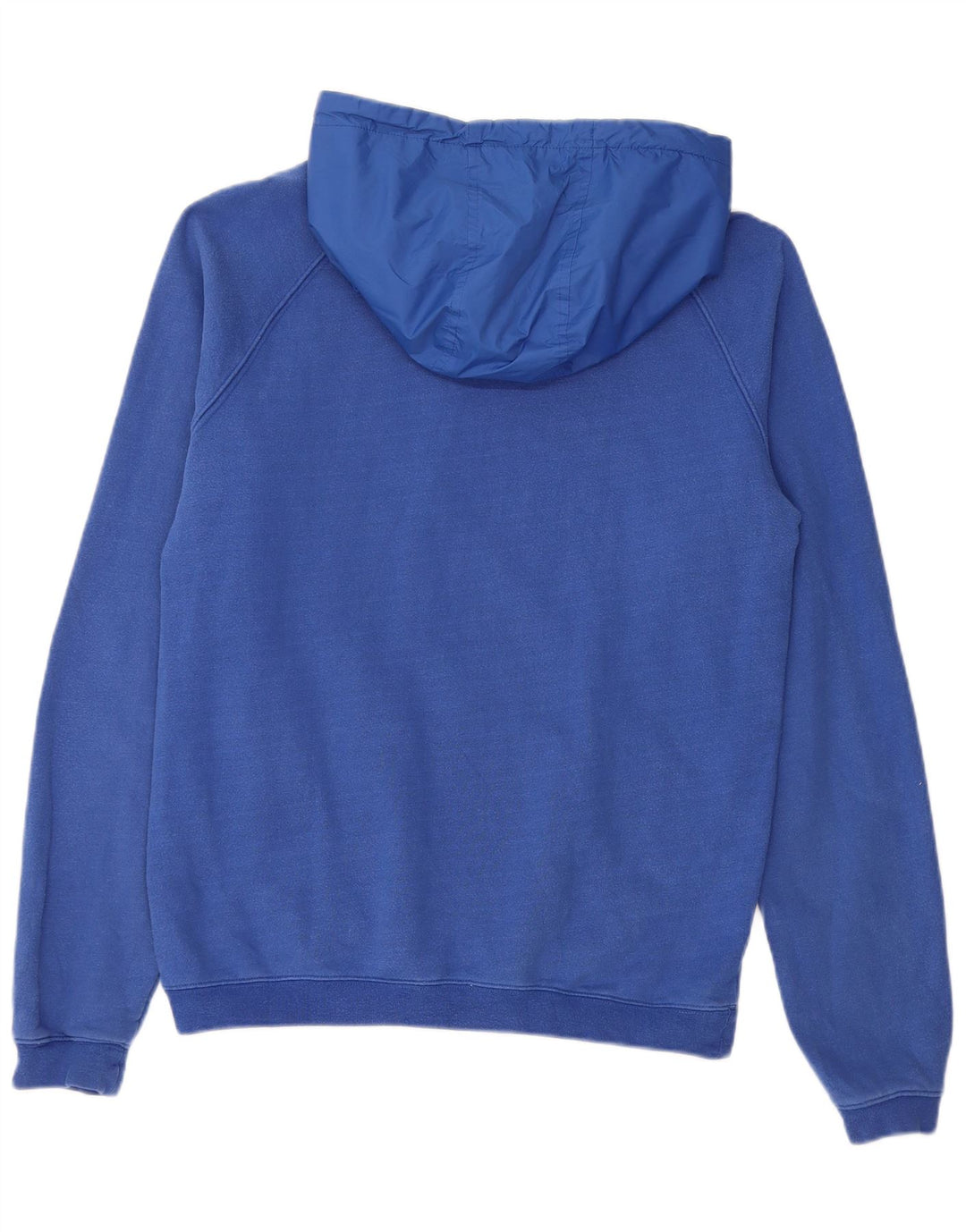 K-Way moletom com capuz feminino UK 14 algodão azul médio