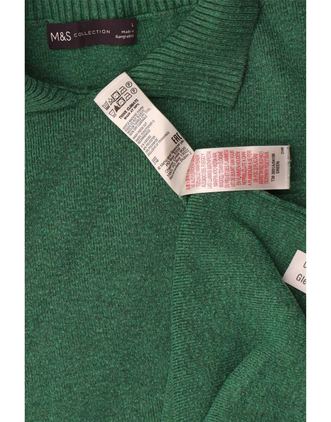 Vestido jumper feminino Marks & Spencer grande tamanho Reino Unido 16 grande viscose verde