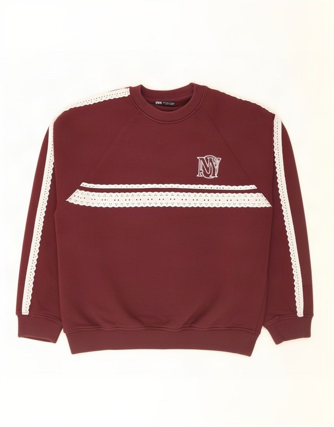 Zara moletom feminino oversized jumper Reino Unido 10 pequeno bloco colorido marrom