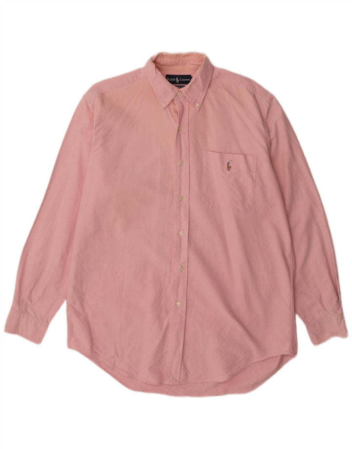 Camisa Ralph Lauren Masculina Classic Fit Médio Algodão Rosa