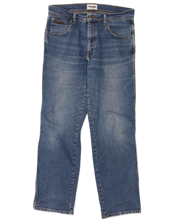 Wrangler Masculino Texas Straight Jeans W33 L30 Azul Algodão