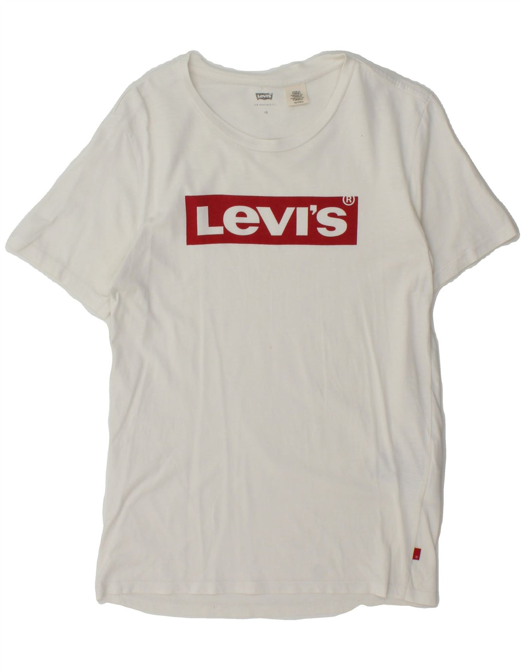 LEVI'S Mens Graphic T-Shirt Top XS White Cotton Vintage Levi's and Second-Hand Levi's from Messina Hembry 