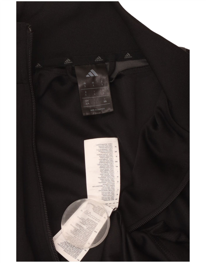 ADIDAS Mens Tracksuit Top Jacket Grande Poliéster Preto