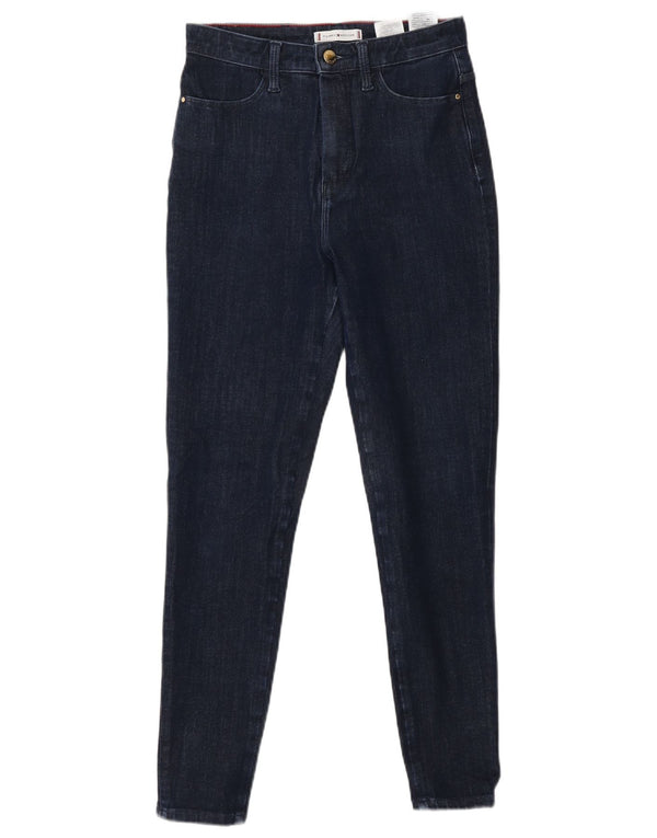 Tommy Hilfiger feminino Sculpt Skinny Jeans W27 L26 azul marinho algodão