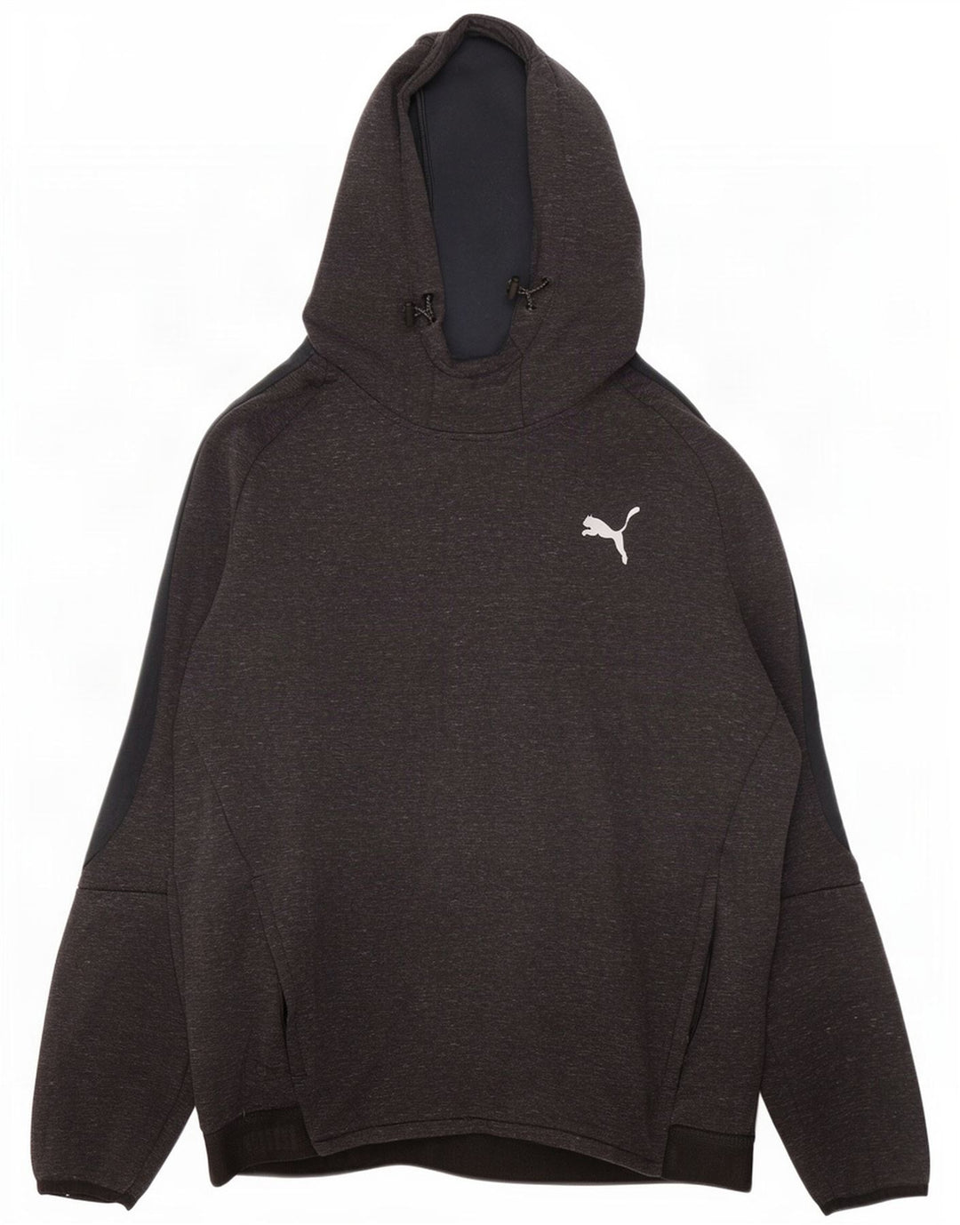 Puma moletom com capuz masculino grande algodão manchado cinza