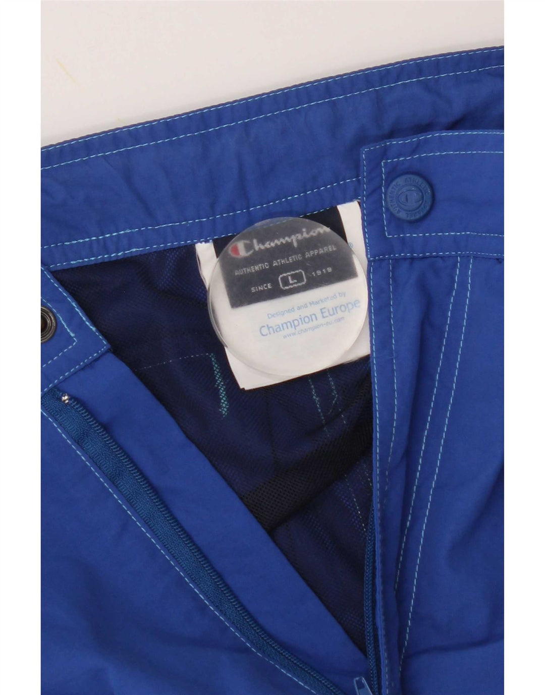 Shorts de natação masculino Champion Graphic grande azul colorido em nylon
