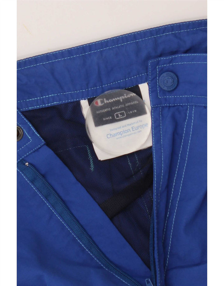 Shorts de natação masculino Champion Graphic grande azul colorido em nylon