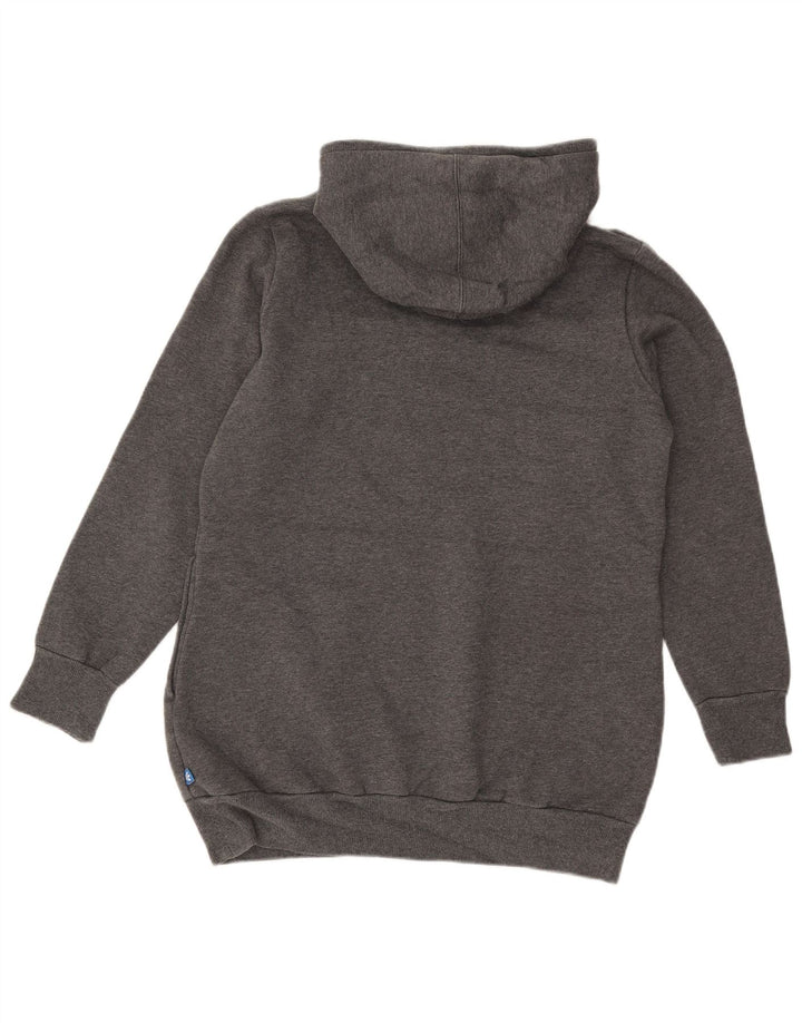Jumper com capuz gráfico feminino Adidas UK 16 grande cinza poliéster