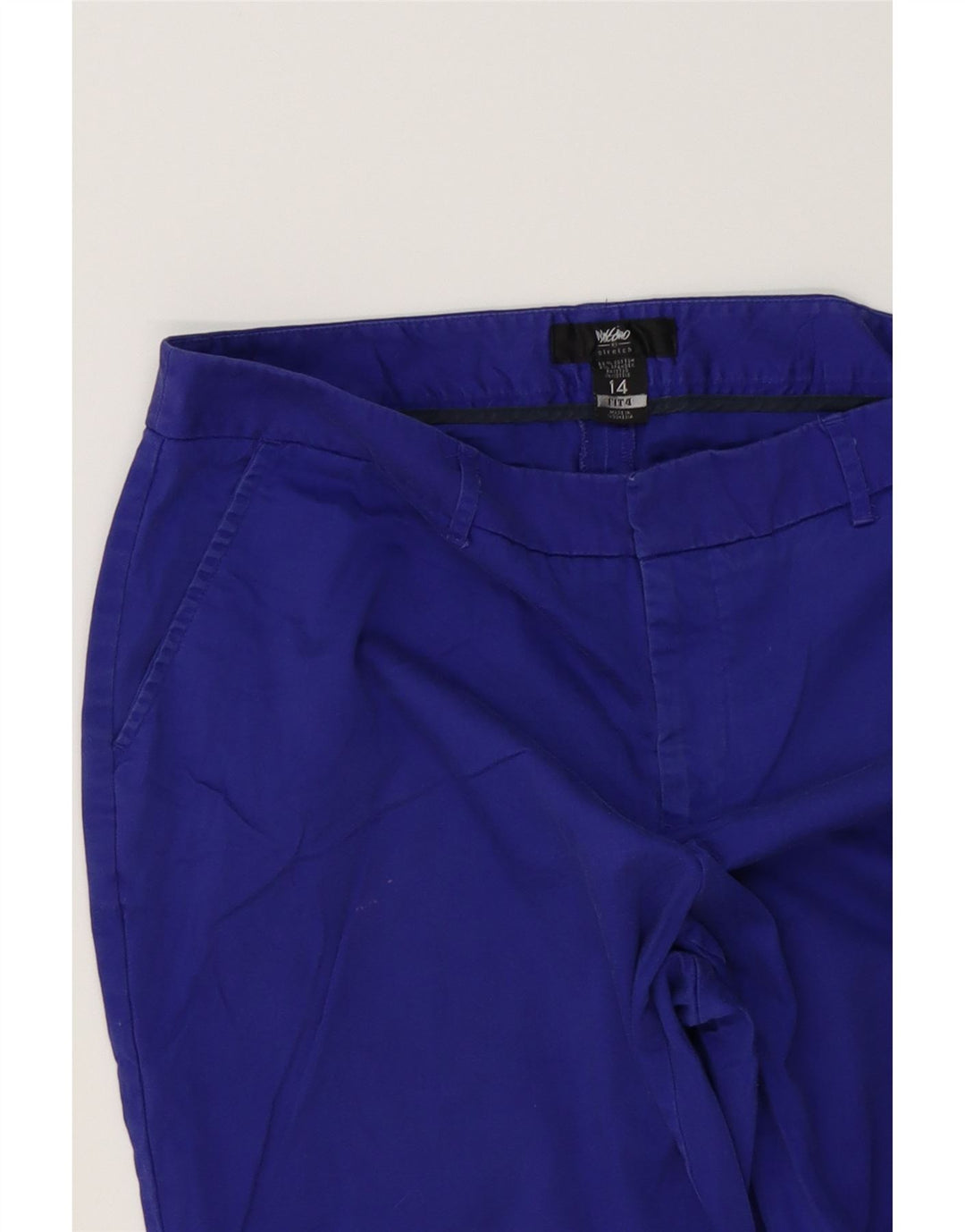 MOSSIMO Womens Straight Capri Trousers US 14 XL W36 L23 Blue Cotton Vintage Mossimo and Second-Hand Mossimo from Messina Hembry 