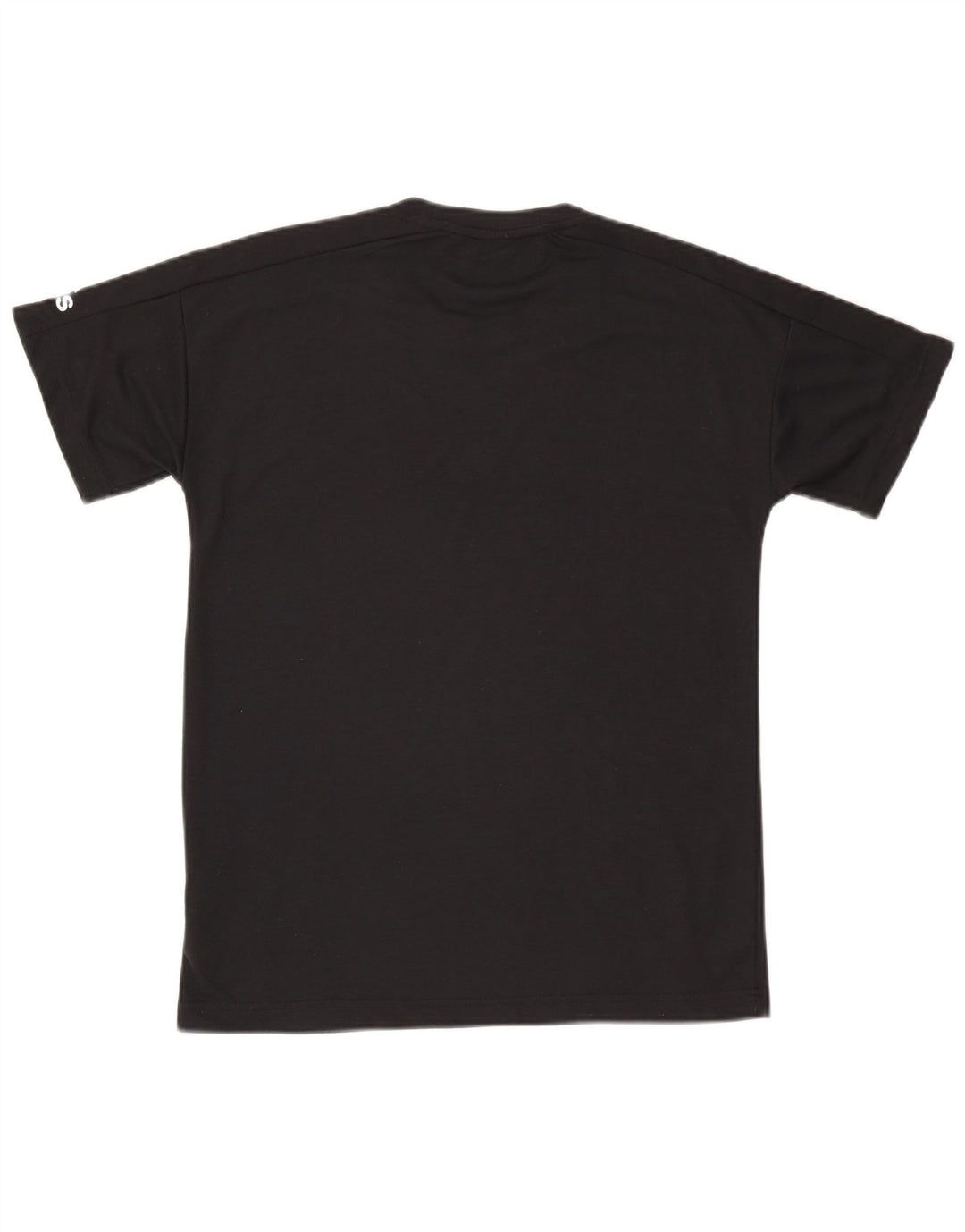 ADIDAS Mens T-Shirt Top Pequeno Poliéster Preto