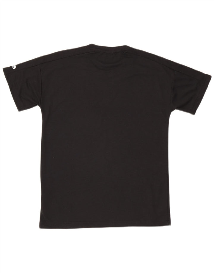 ADIDAS Mens T-Shirt Top Pequeno Poliéster Preto