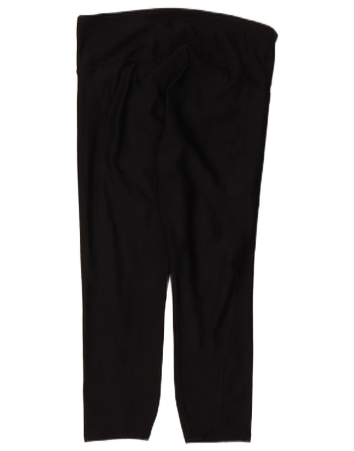 Under Armour Womens Capri Leggings UK 14 Grande Poliéster Preto
