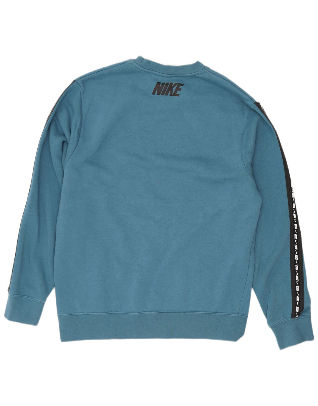 Nike masculino gráfico moletom jumper médio azul colorblock