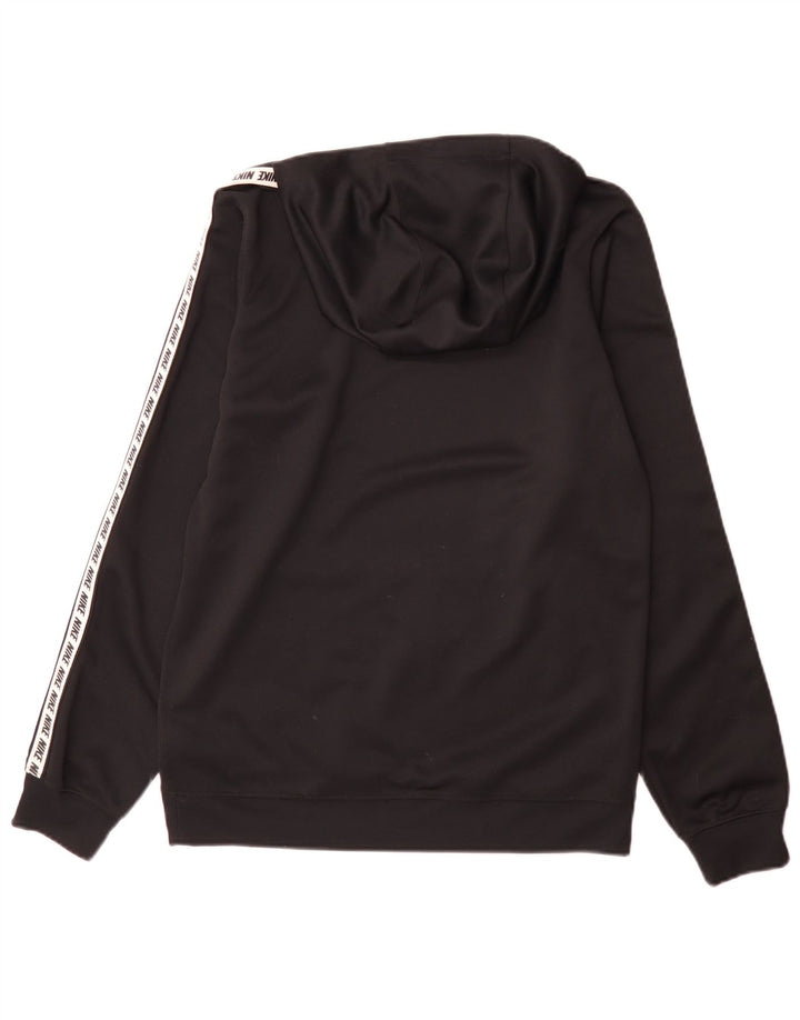 Jumper com capuz gráfico masculino Nike pequeno poliéster preto