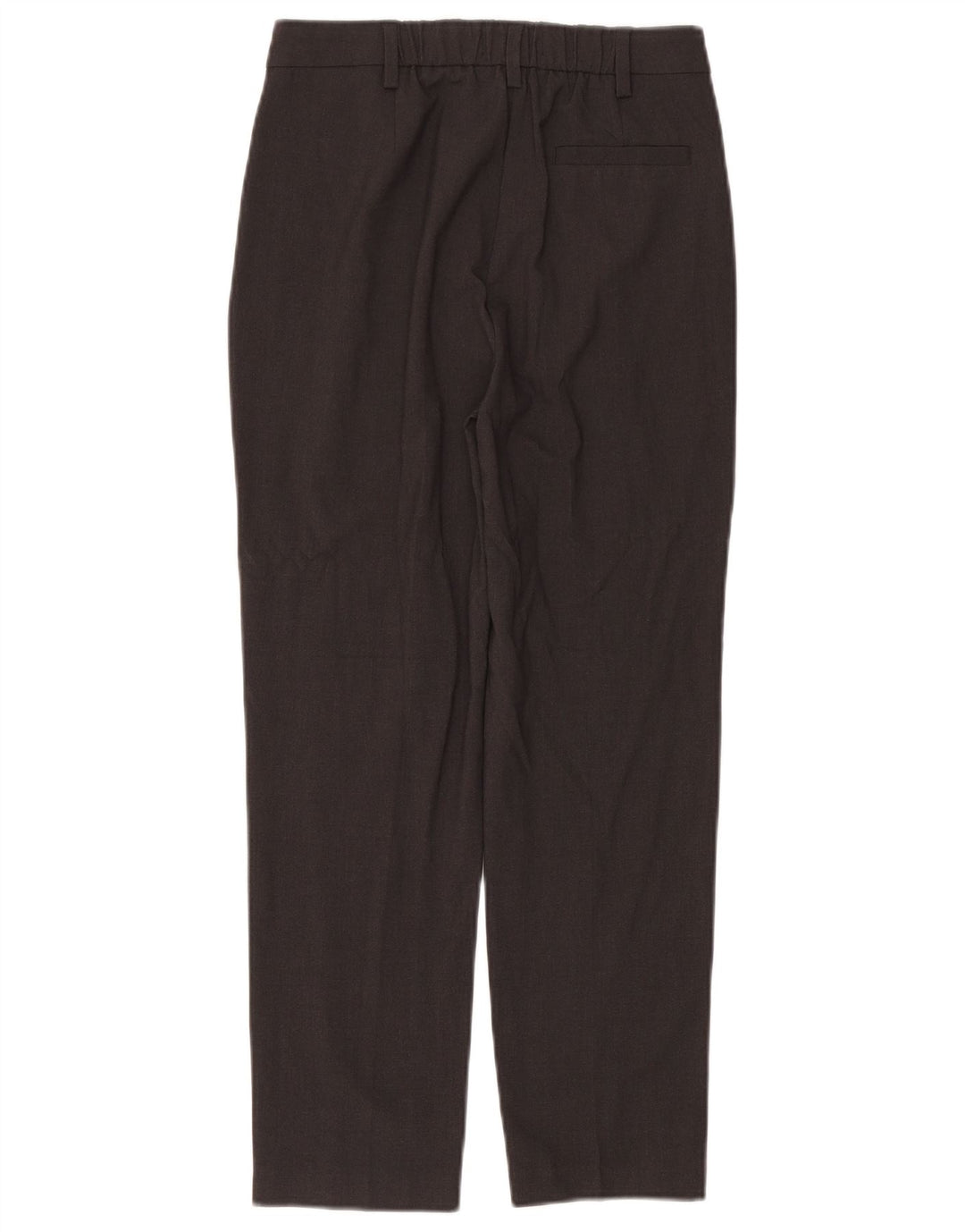 Calças cortadas femininas Marks & Spencer UK 8 pequenas W27 L26 poliéster cinza