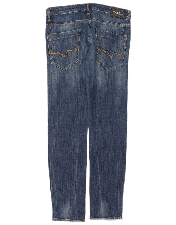 Guess Mens Slim Jeans W32 L32 Azul Algodão