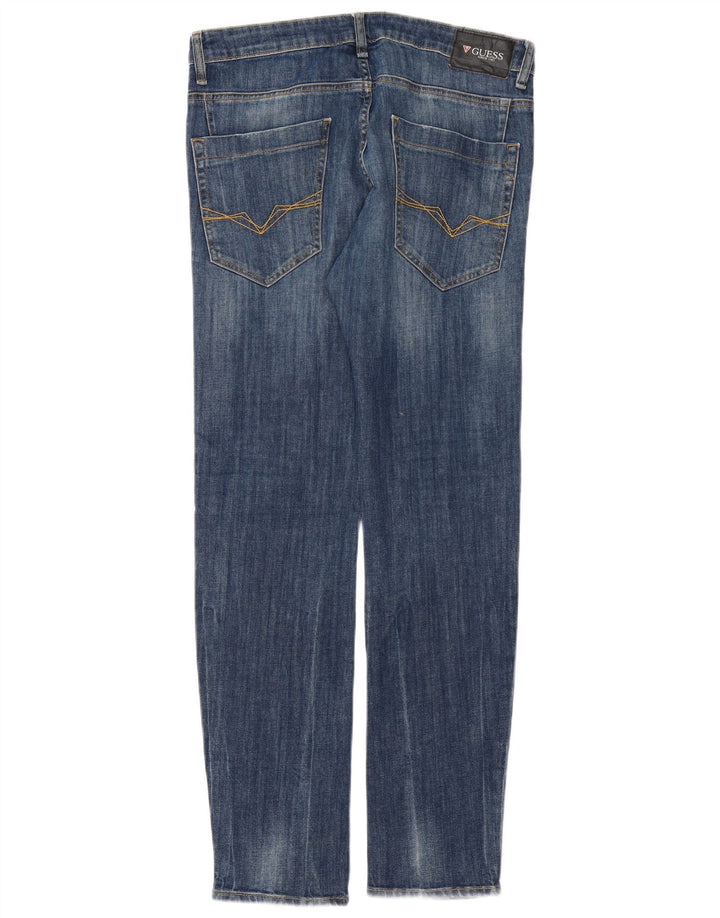 Guess Mens Slim Jeans W32 L32 Azul Algodão