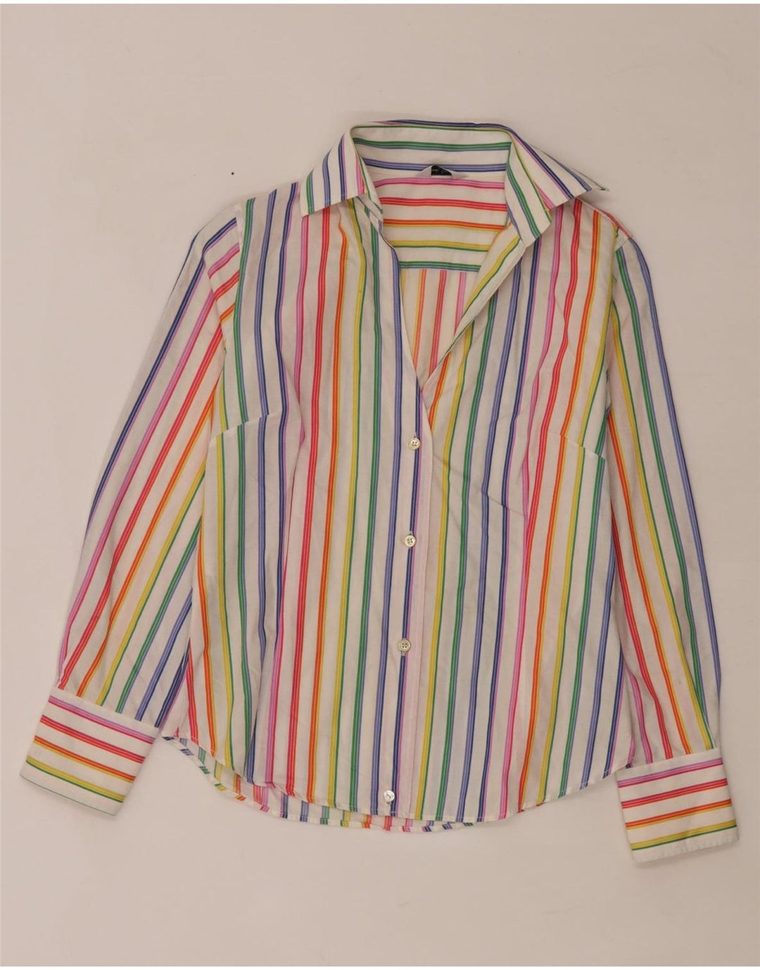 Camisa feminina Paul Smith IT 42 algodão listrado multicolorido médio