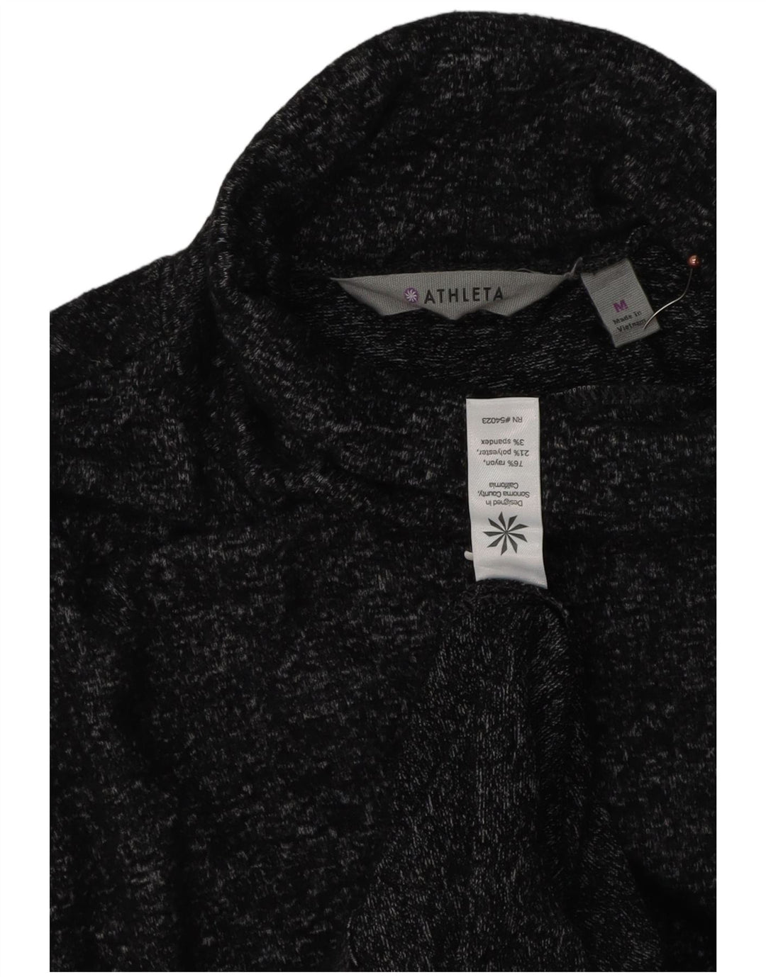 Vestido jumper feminino Athleta com gola redonda Reino Unido 14 médio azul marinho manchado rayon