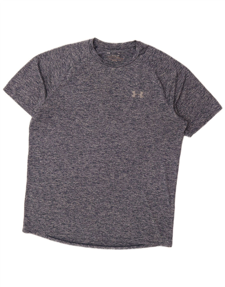 Camiseta masculina Under Armour Top médio azul marinho manchado
