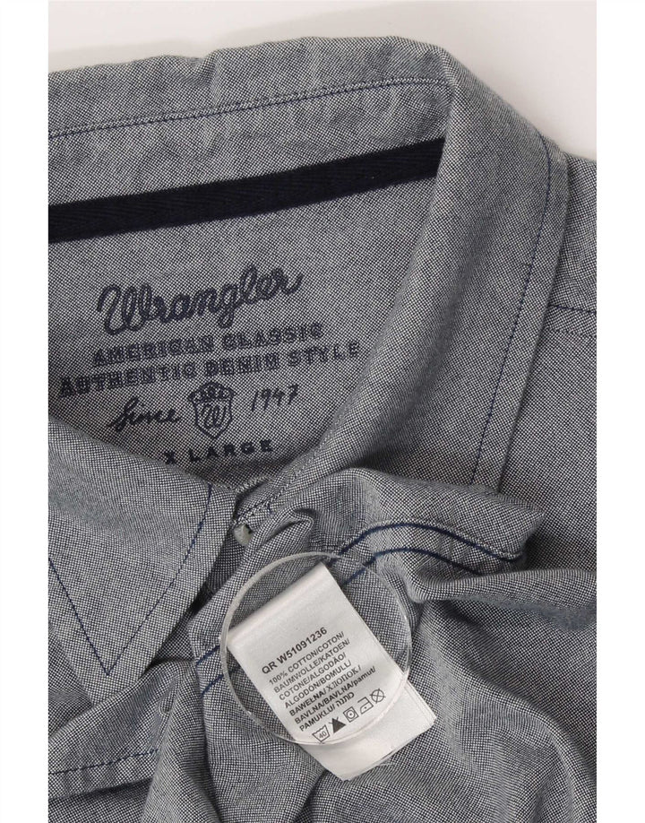 Camisa masculina Wrangler XL cinza algodão
