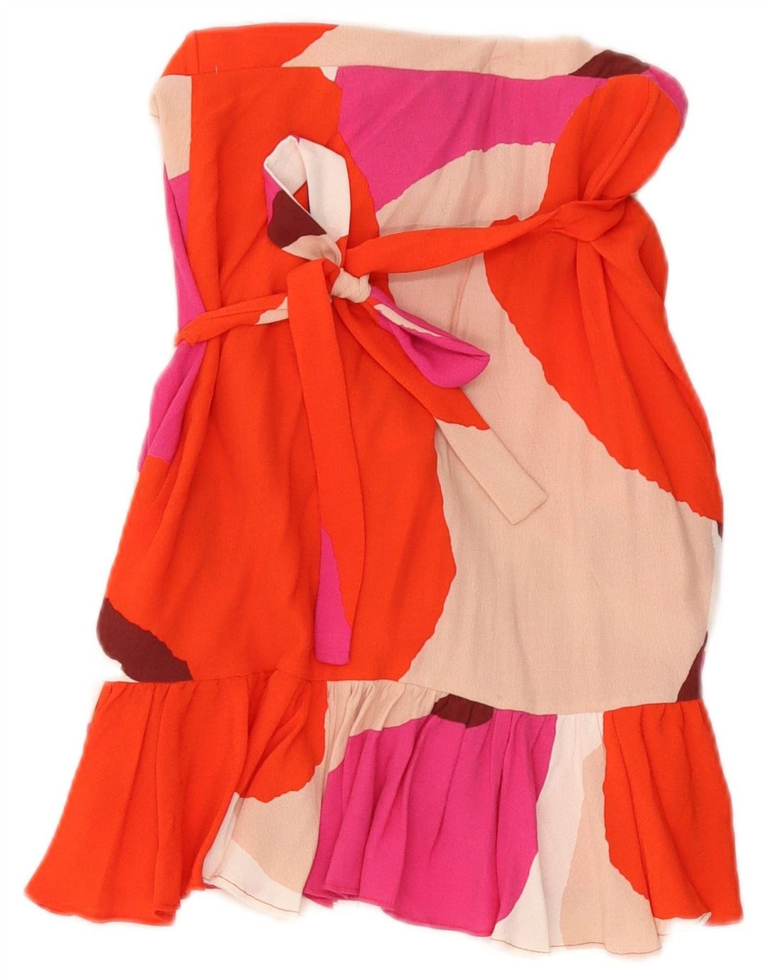 Saia feminina Zara pequena W24 algodão colorblock multicolorido