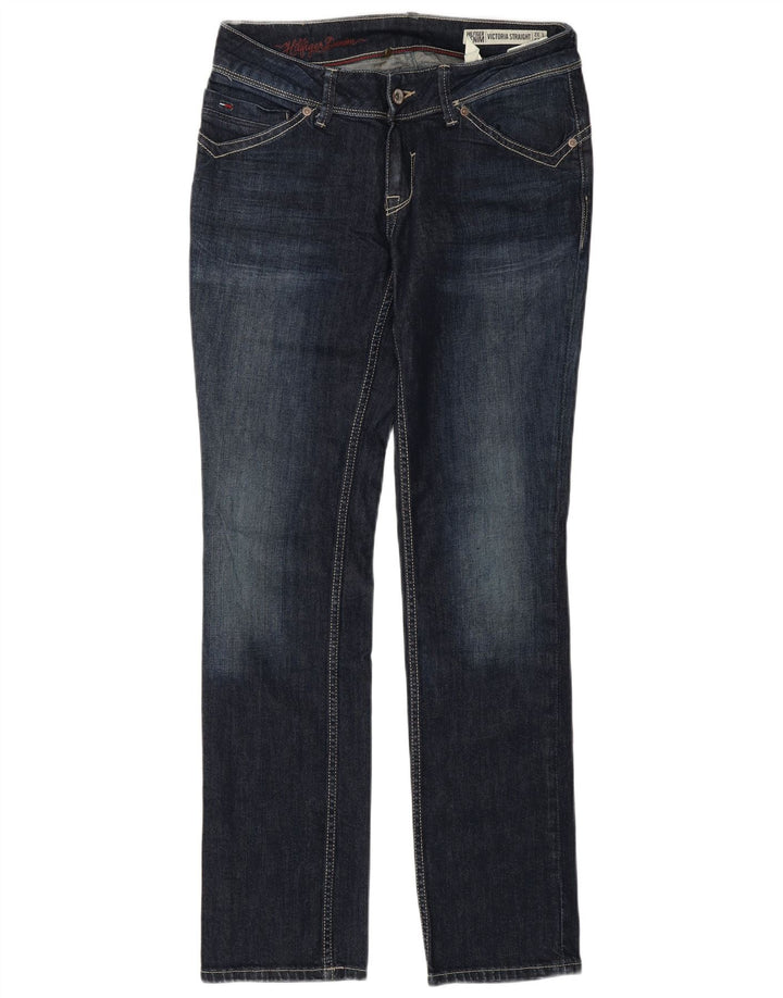 TOMMY HILFIGER Feminino Victoria Straight Jeans W29 L32 Azul Algodão