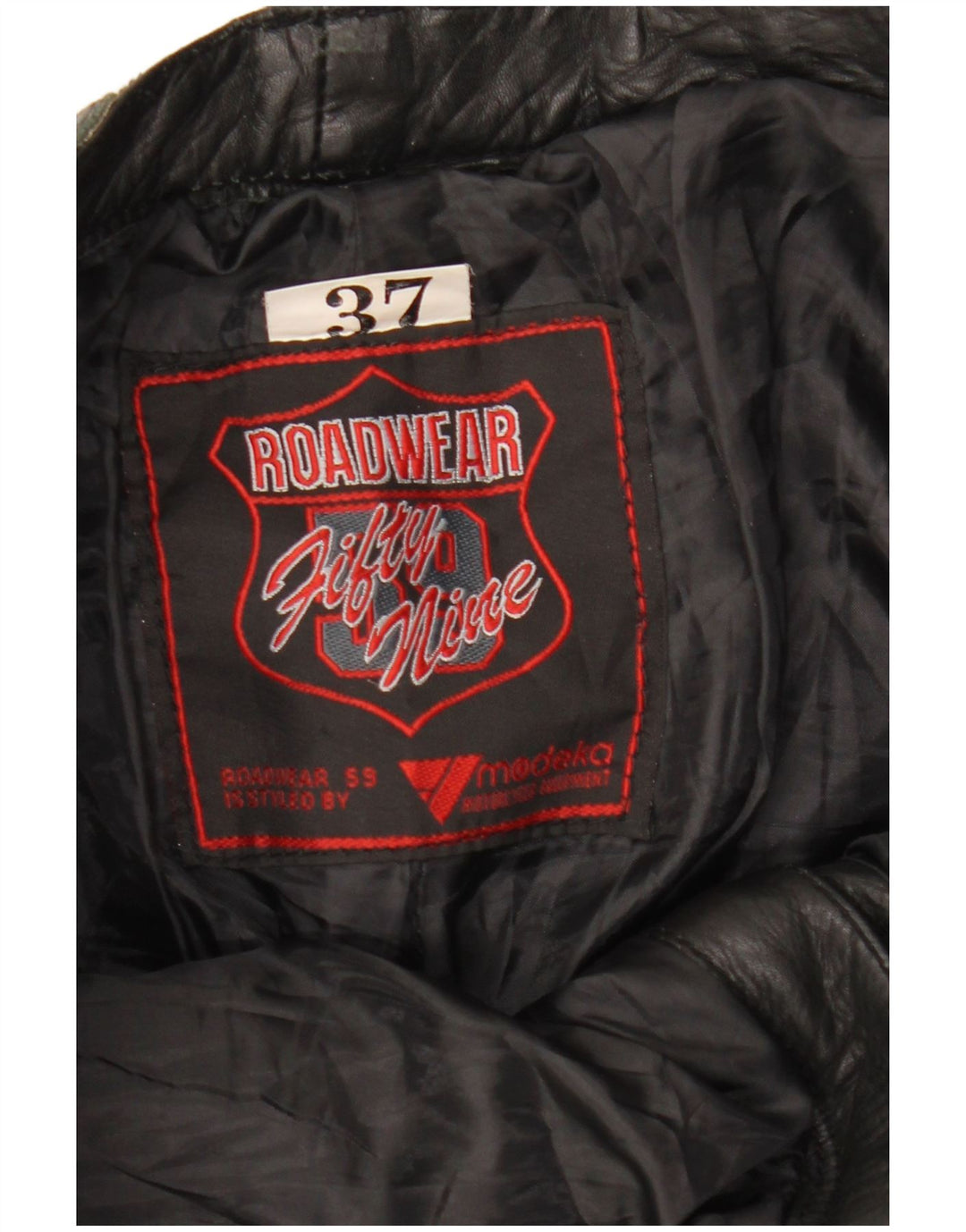 Calça masculina de couro reto MODEKA W37 L33 couro preto