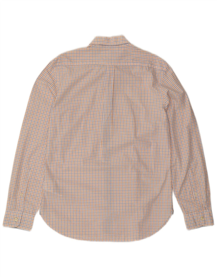 Camisa masculina Dockers justa, algodão xadrez branco médio