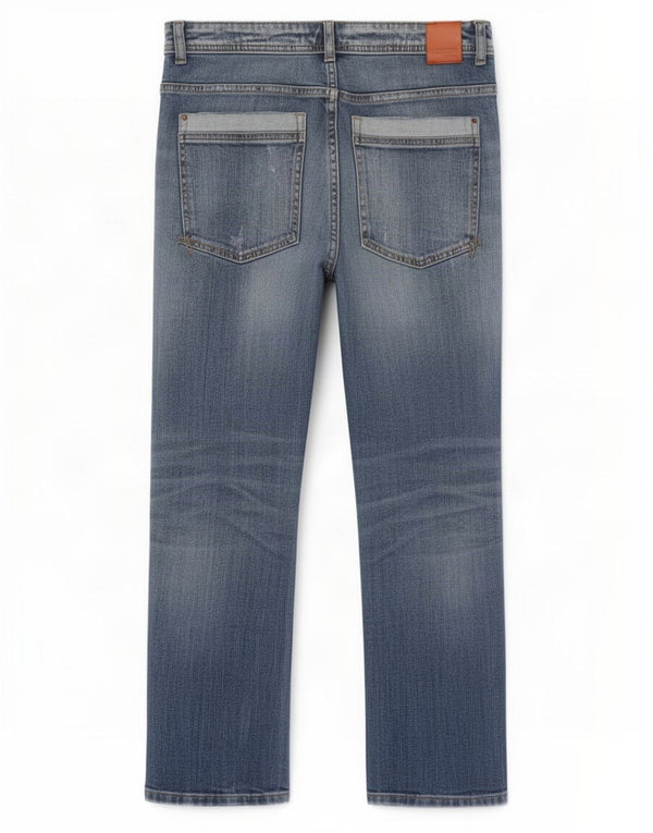 Calça jeans reta feminina Zara EU 36 XS W26 L27 azul