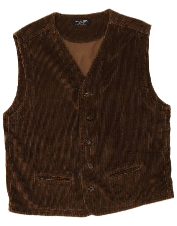 Colete masculino de veludo cotelê NANI BON IT 54 XL algodão marrom