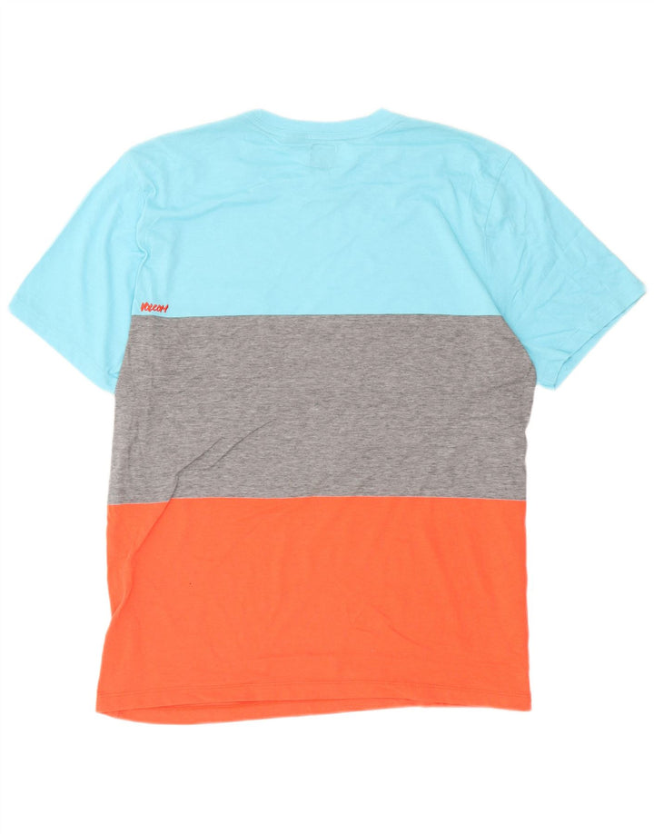 Camiseta masculina gráfica Volcom Top XL algodão colorblock multicolorido