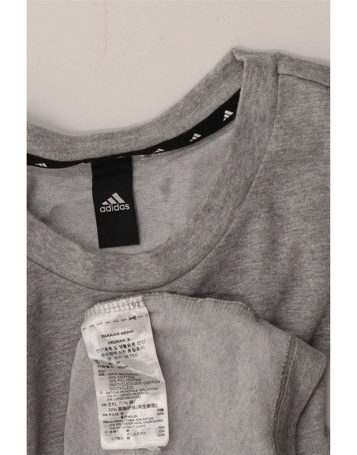 Camiseta Adidas Masculina Graphic Top Grande Algodão Cinza