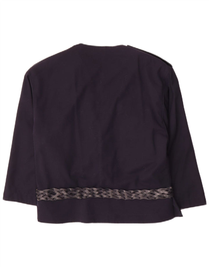 Jaqueta Blazer Feminina Complice Manga 3/4 Militar EU 40 Médio Azul Marinho