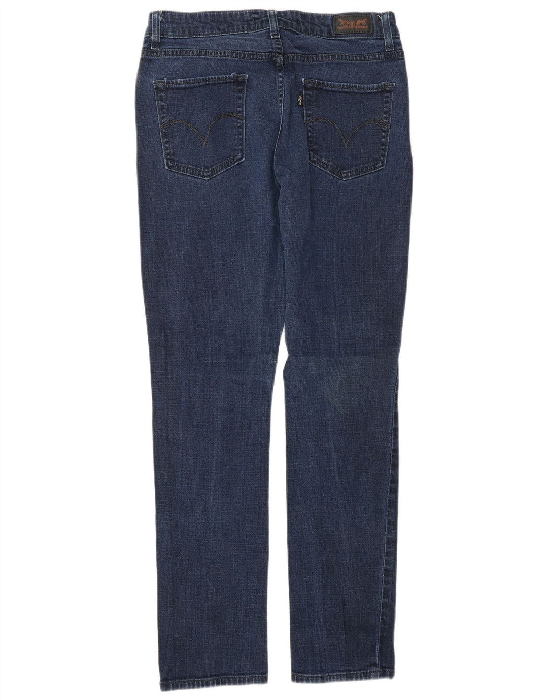 Jeans skinny de cintura média feminino Levi's W30 L32 algodão azul marinho