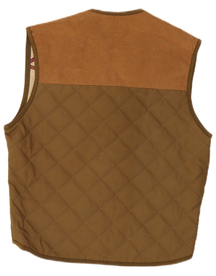 Colete acolchoado masculino Casucci UK 36 pequeno poliéster cáqui