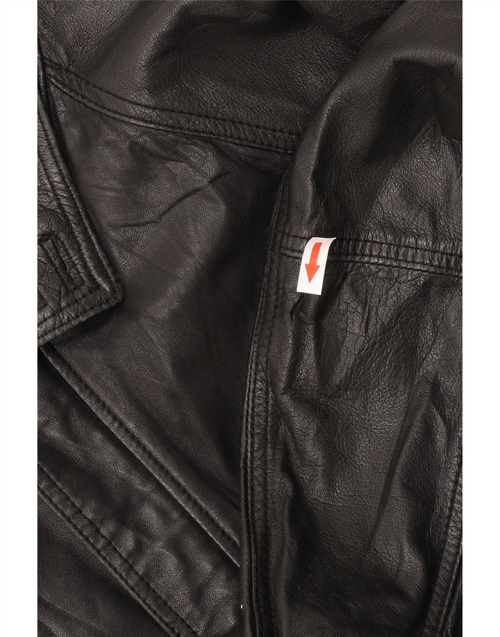 Jaqueta de couro masculina Alta Moda Firenze IT 56 3XL preta