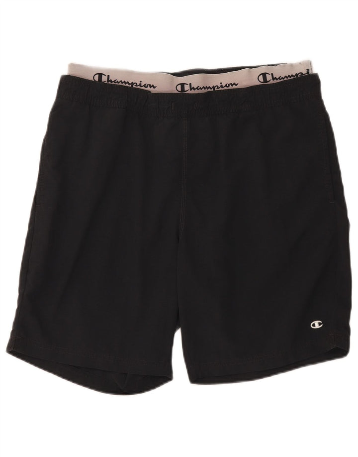 Shorts esportivos gráficos masculinos Champion grande bloco colorido preto