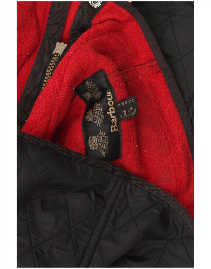 Jaqueta acolchoada feminina Barbour UK 14 grande preta