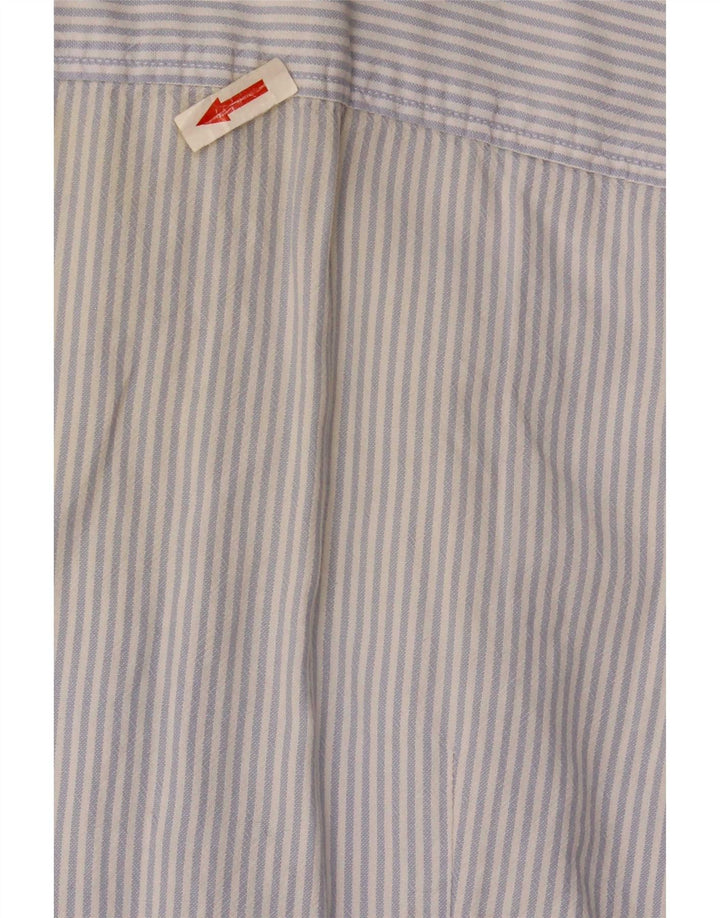 Camisa feminina Tommy Hilfiger EUA 6 algodão listrado azul médio