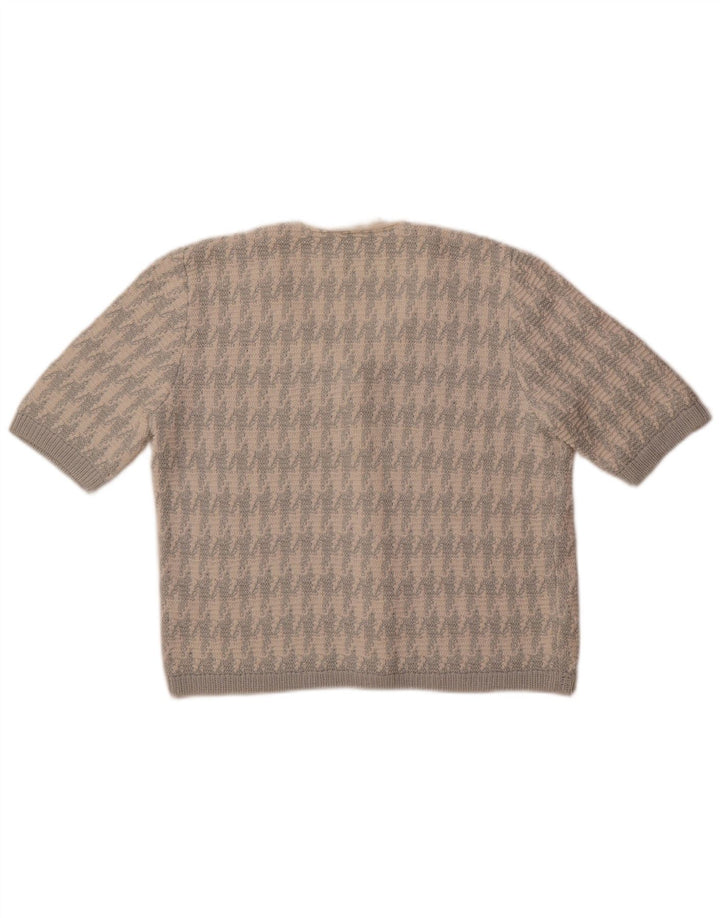 Suéter cardigã feminino Giesswein EU 38 médio branco houndstooth