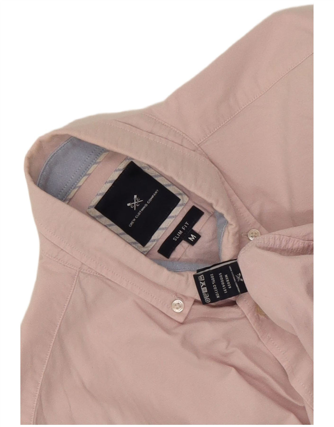 Crew Clothing Mens Camisa Slim Fit Médio Algodão Rosa