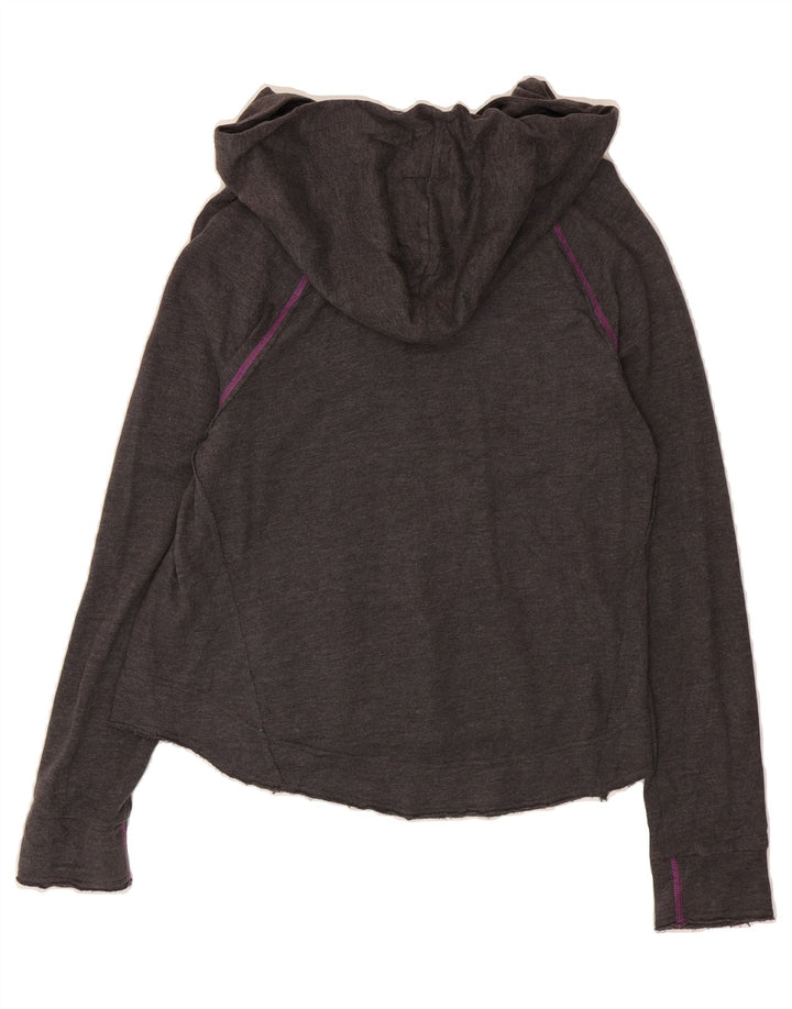 REEBOK Womens Hoodie Jumper UK 14 Large Grey Cotton Vintage Reebok and Second-Hand Reebok from Messina Hembry 