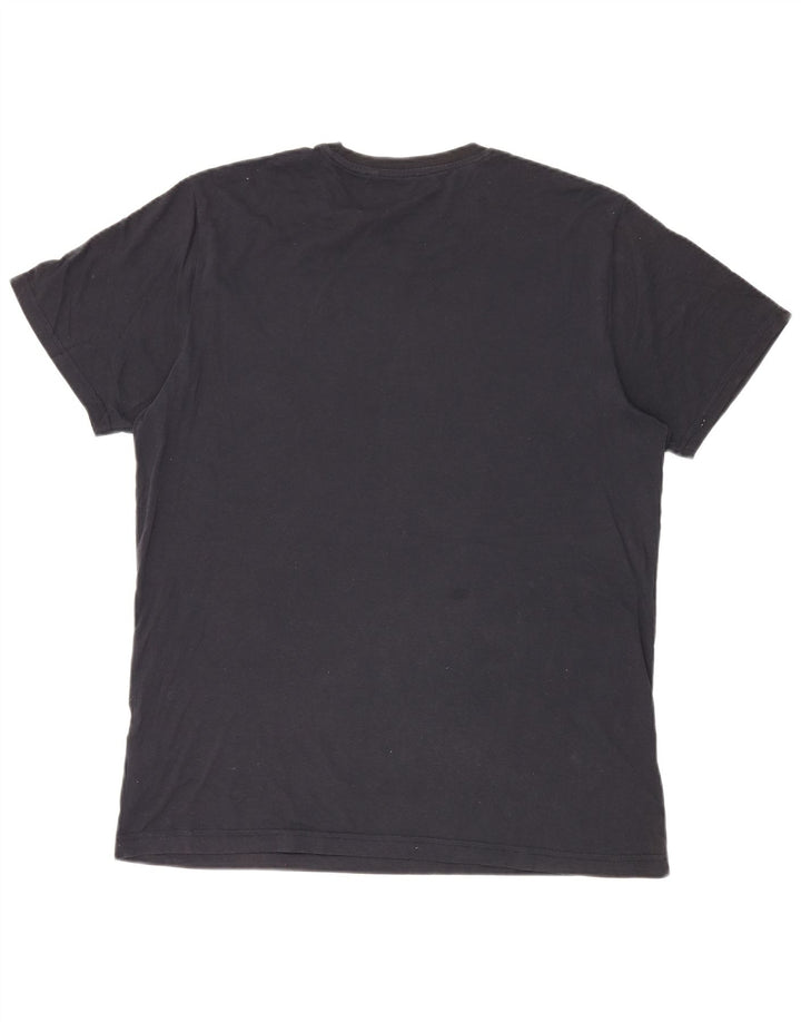 Camiseta gráfica masculina Penguin Top XL algodão preto