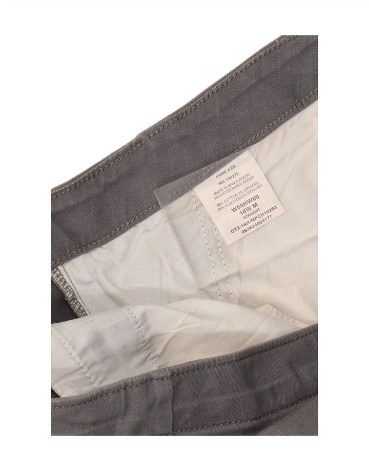 Calça chino feminina LEE US 18 2XL W40 L29 algodão cinza