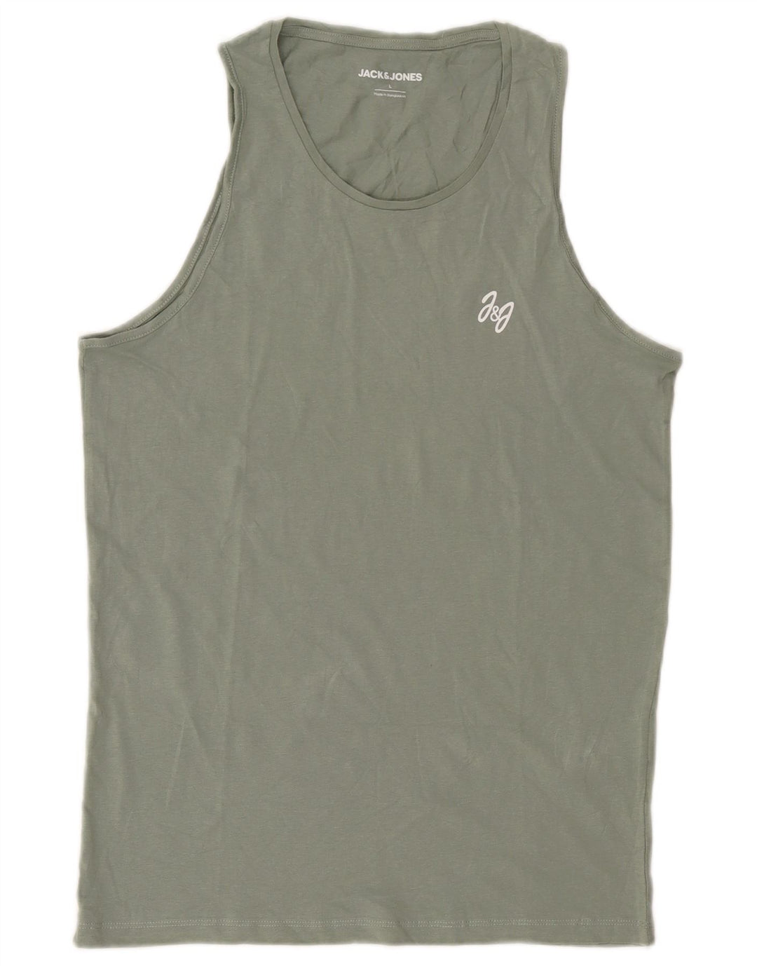 Colete masculino Jack & Jones Top grande de algodão cáqui