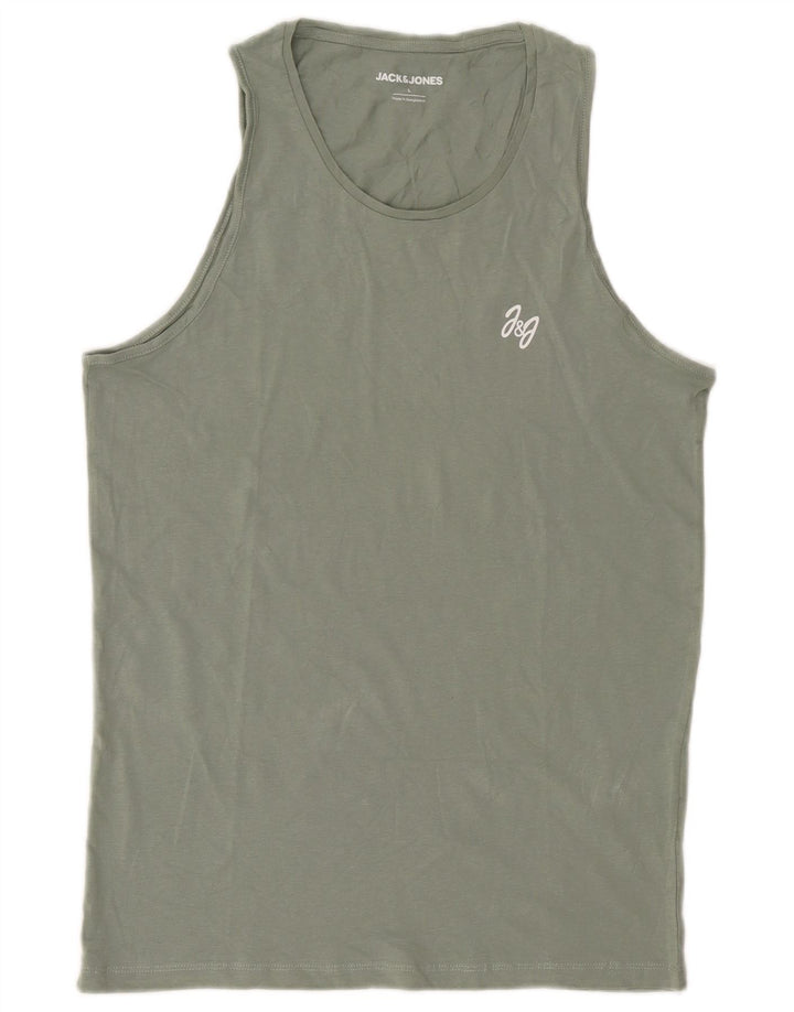 Colete masculino Jack & Jones Top grande de algodão cáqui