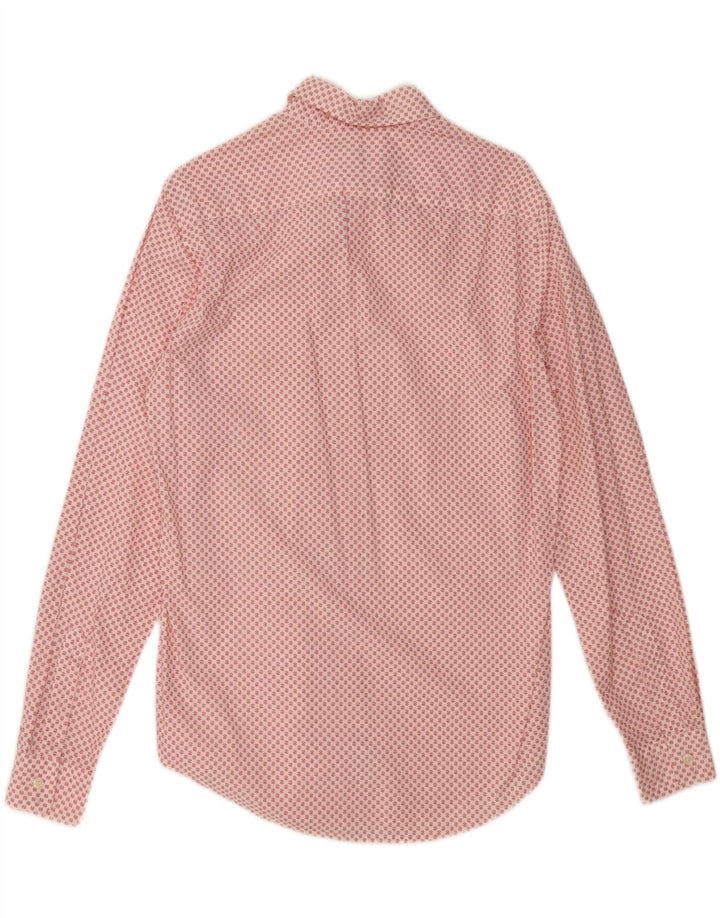 Camisa masculina BENETTON de algodão floral vermelho médio