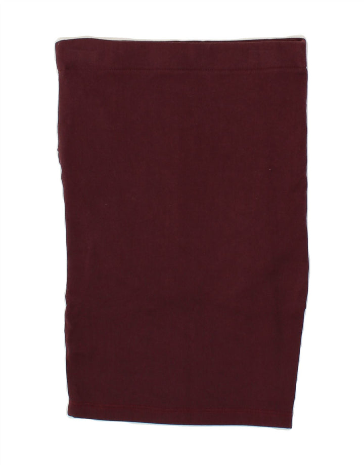 VINTAGE Womens Peplum Skirt IT 44 Medium W28  Maroon Vintage Vintage and Second-Hand Vintage from Messina Hembry 